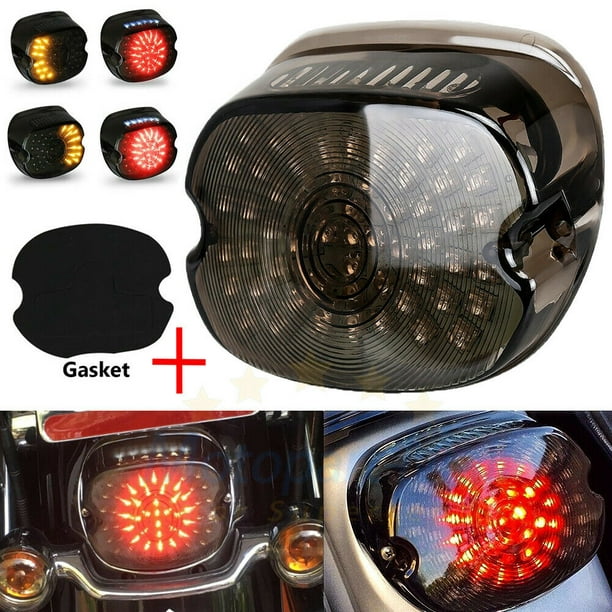LED Smoke Brake Taillight Rear Smoked For Harley Road Glide Road King Sportster 